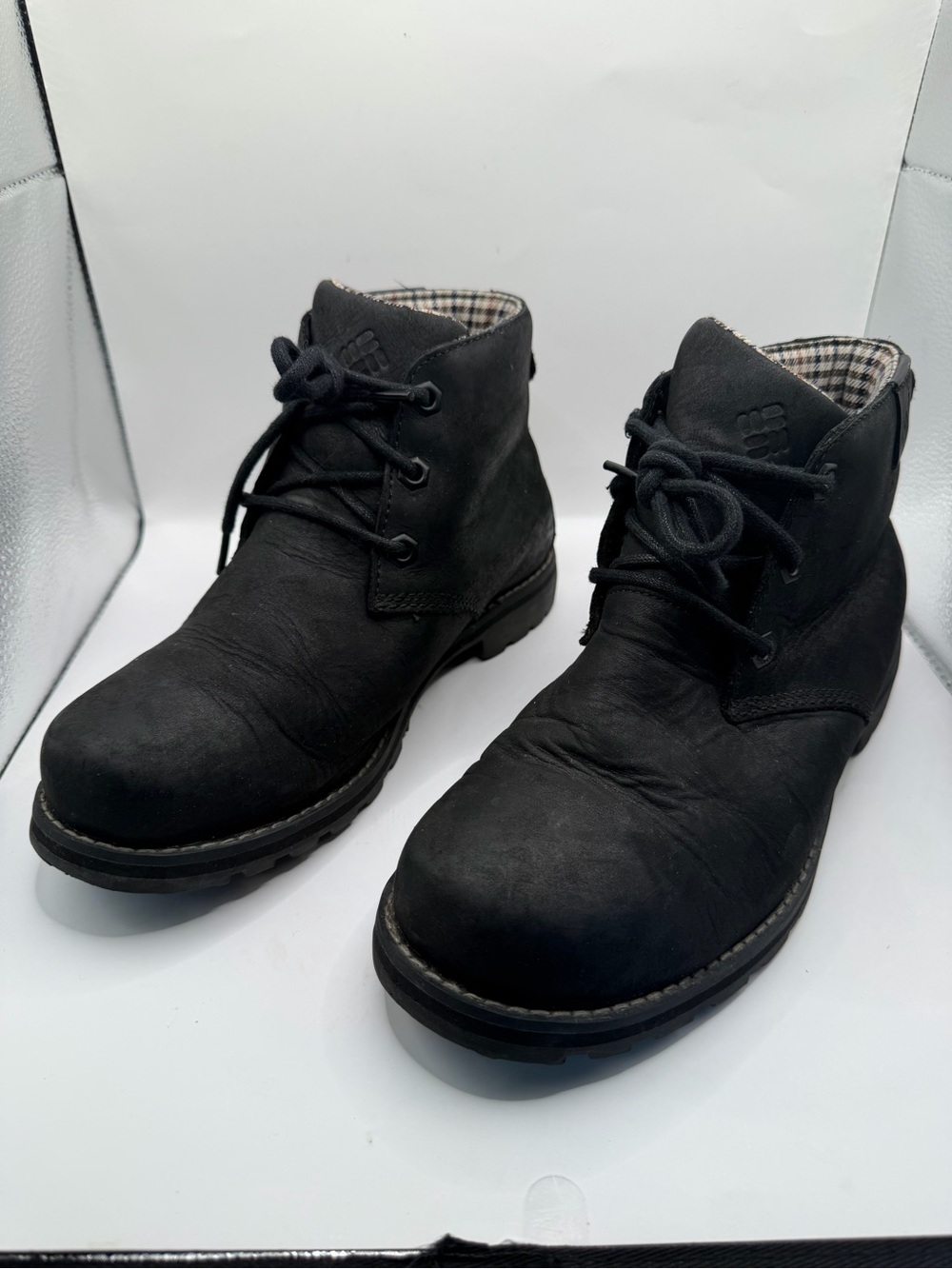 Columbia Men’s Black Leather Chukka Ankle Boots Size 7.5